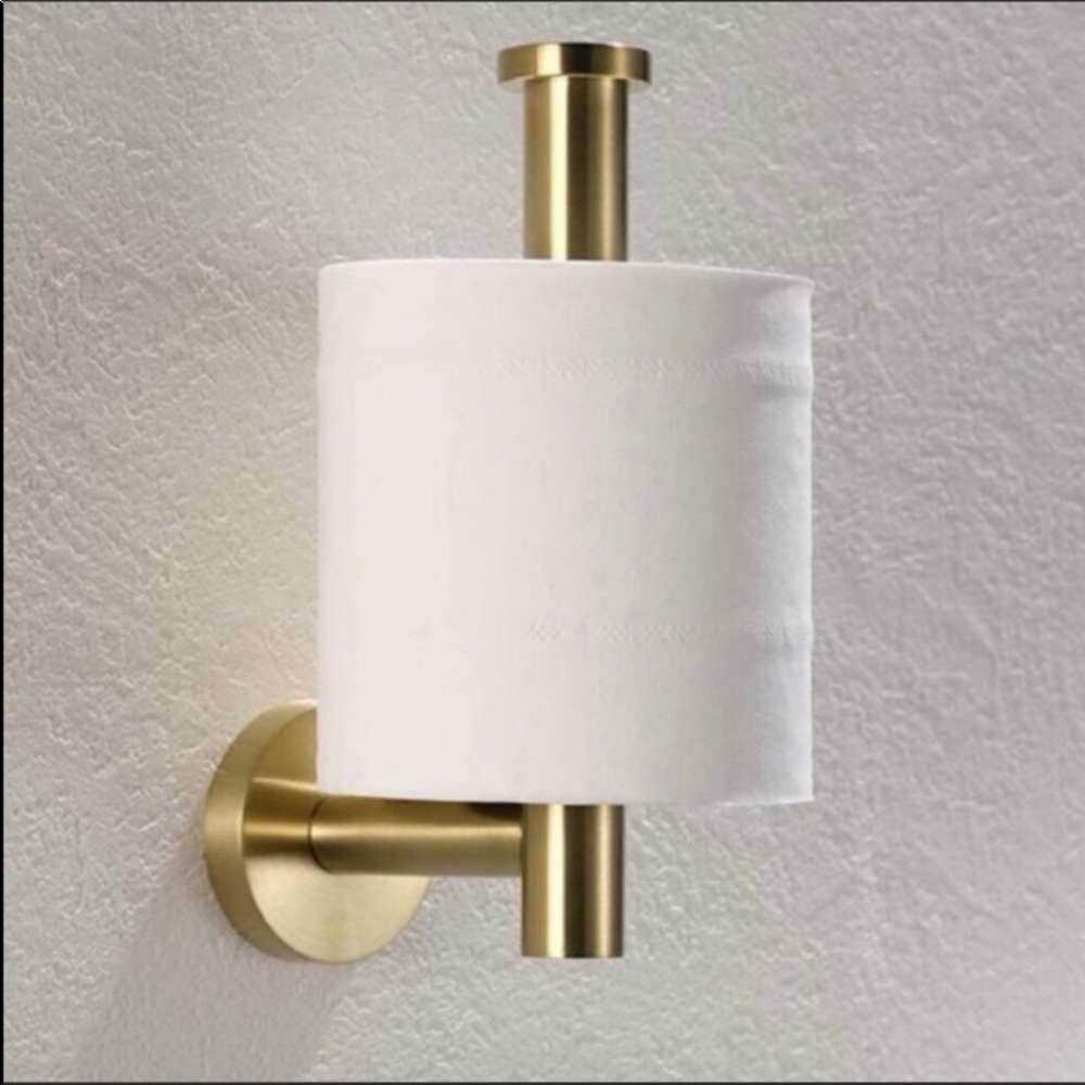 Brushed Gold Toilet paper holder Brand New
